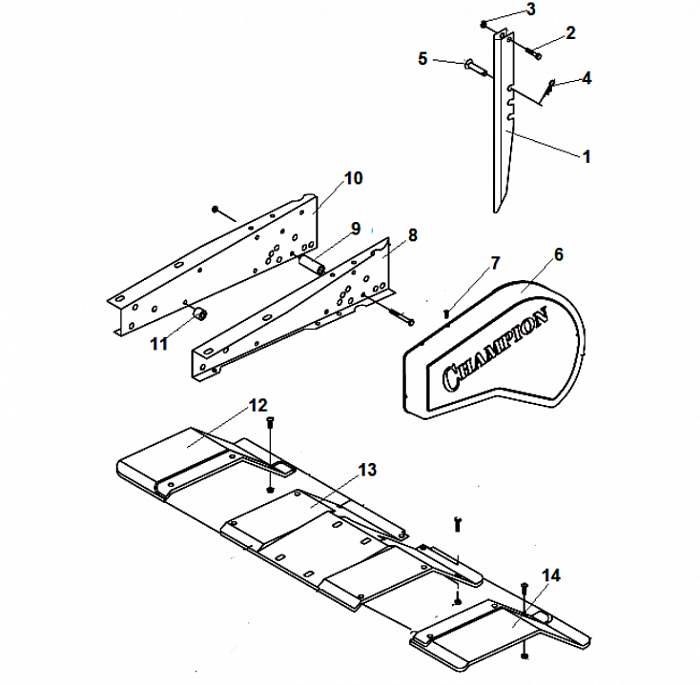 3 РАМА КУЛЬТИВАТОР CHAMPION BC6612H