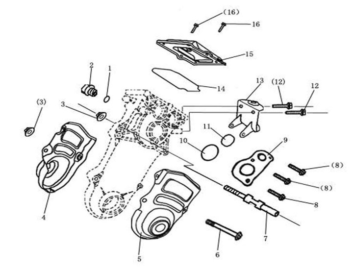 ЗАПЧАСТИ ДЛЯ КУЛЬТИВАТОРА БЕНЗИНОВОГО ELITECH КБ 65 (РЕДУКТОР ЧАСТЬ 2)