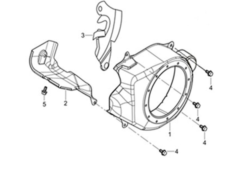 ЗАПЧАСТИ ДЛЯ ДВИГАТЕЛЯ LC170FDS (ОСНОВАНИЕ СТЕРТЕРА РУЧНОГО)
